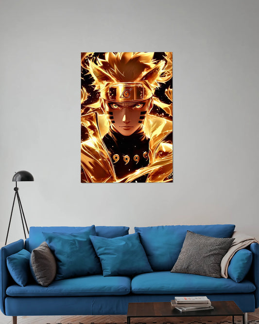 Naruto Nine-Tails Chakra Poster | Naruto Anime Wall Art