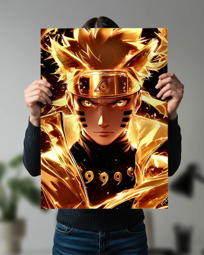 Naruto Nine-Tails Chakra Poster | Naruto Anime Wall Art