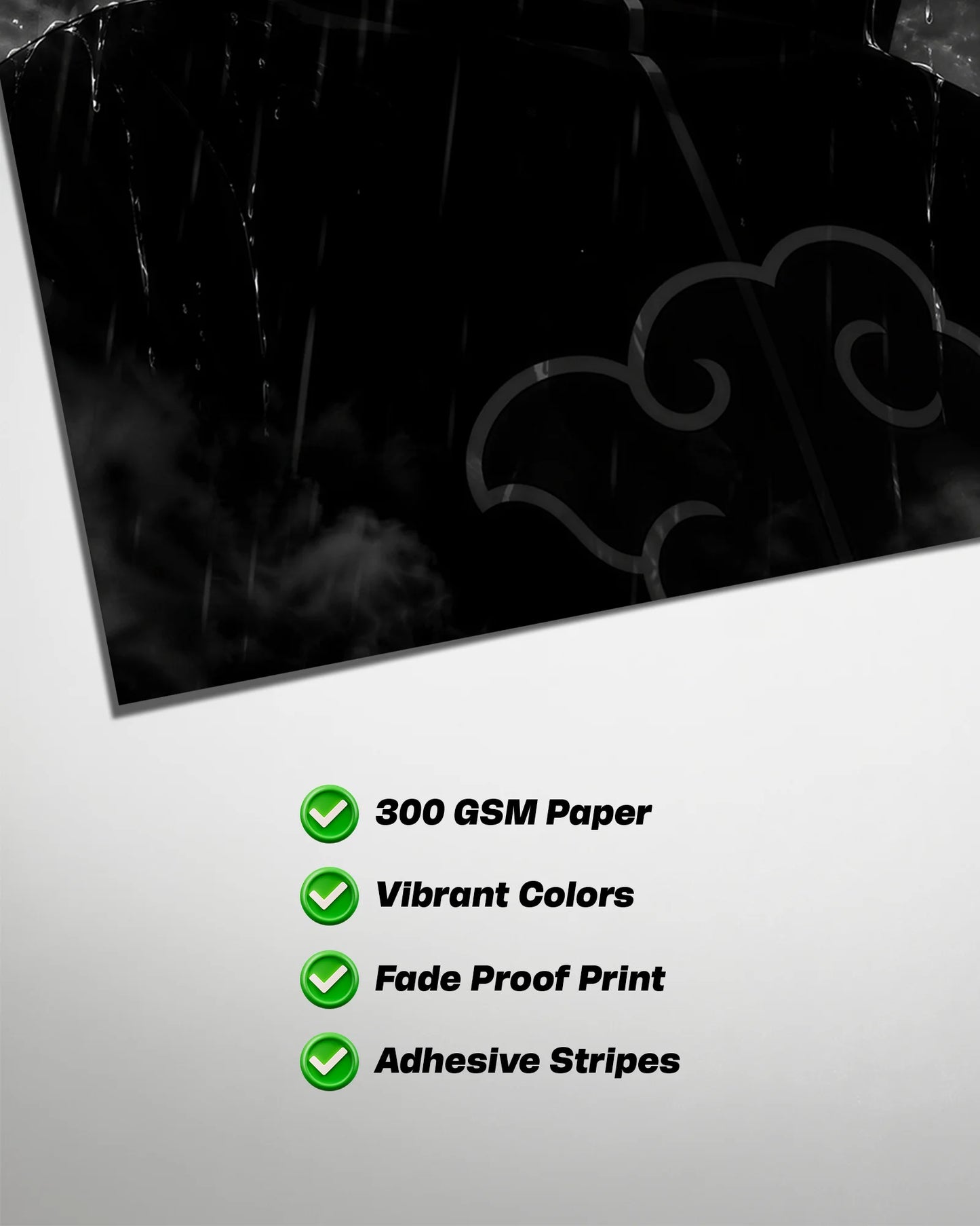 Pain Rain Aesthetic Poster | Naruto Akatsuki Dark Wall Art