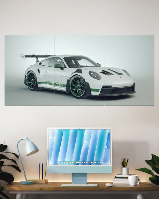 Porsche 911 GT3 RS White Green Split