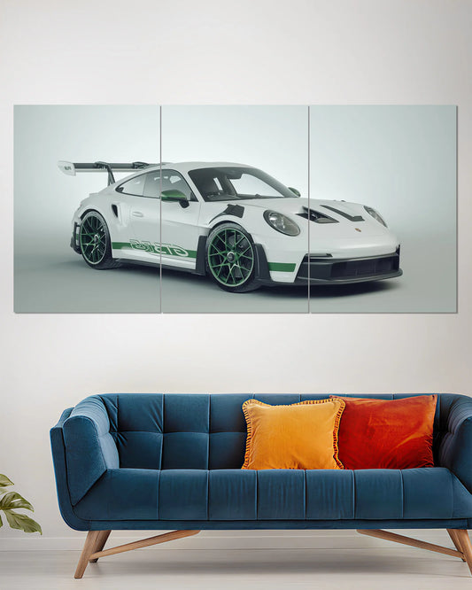 Porsche 911 GT3 RS White Green Split