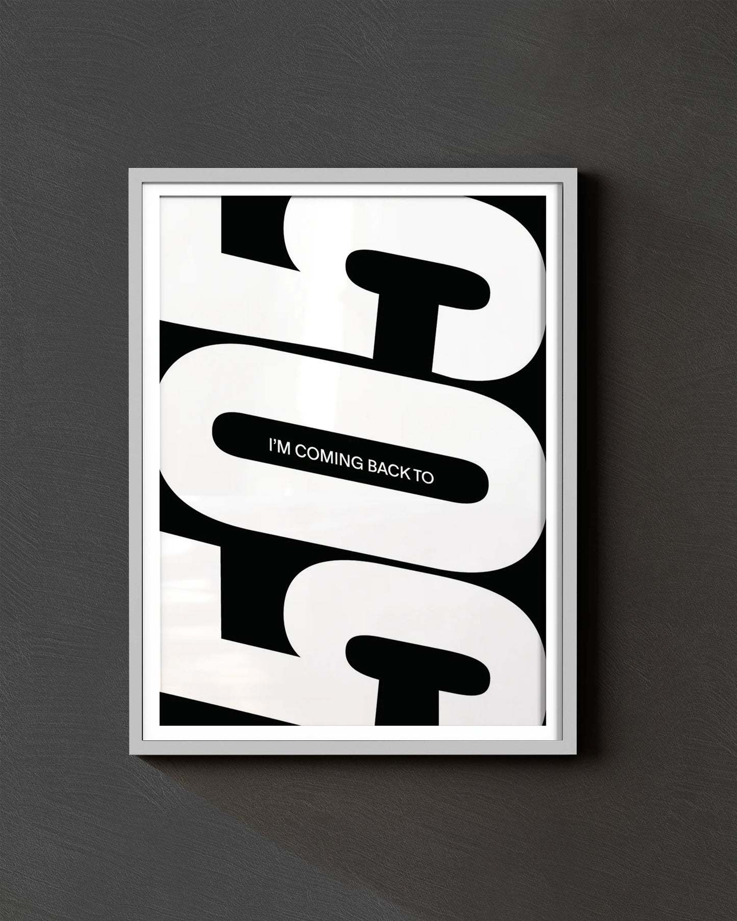 505 Minimal Typography Framed Poster | Modern Black & White Wall Art