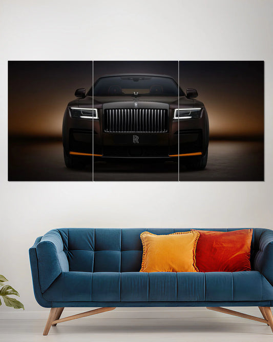 Rolls-Royce Ghost Black Front View Luxury Car Split Wall Poster