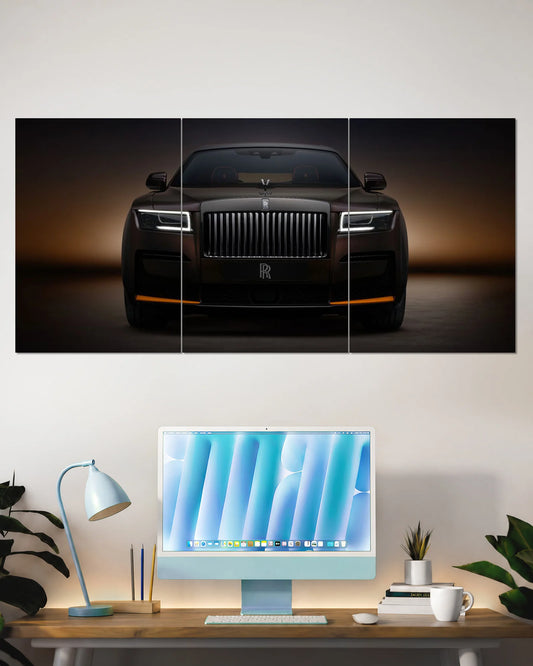 Rolls-Royce Ghost Black Front View Luxury Car Split Wall Poster