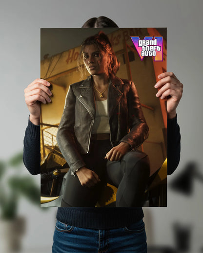 GTA VI Lucia Poster | Grand Theft Auto 6 Gaming Wall Art