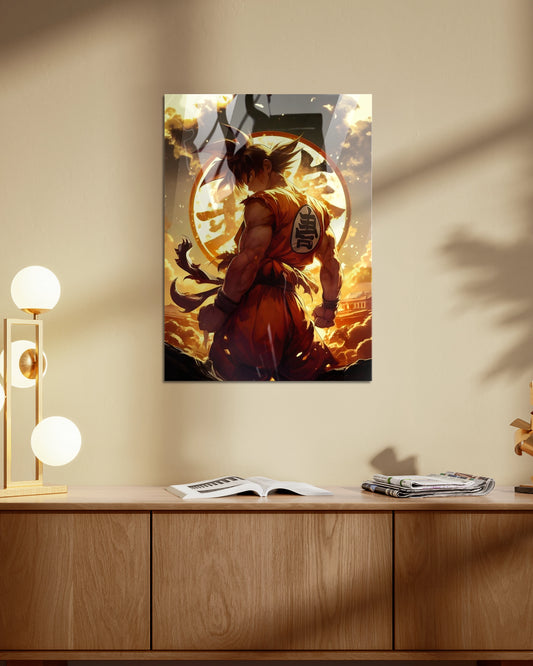 Goku Anime Metal Print | Dragon Ball Wall Art