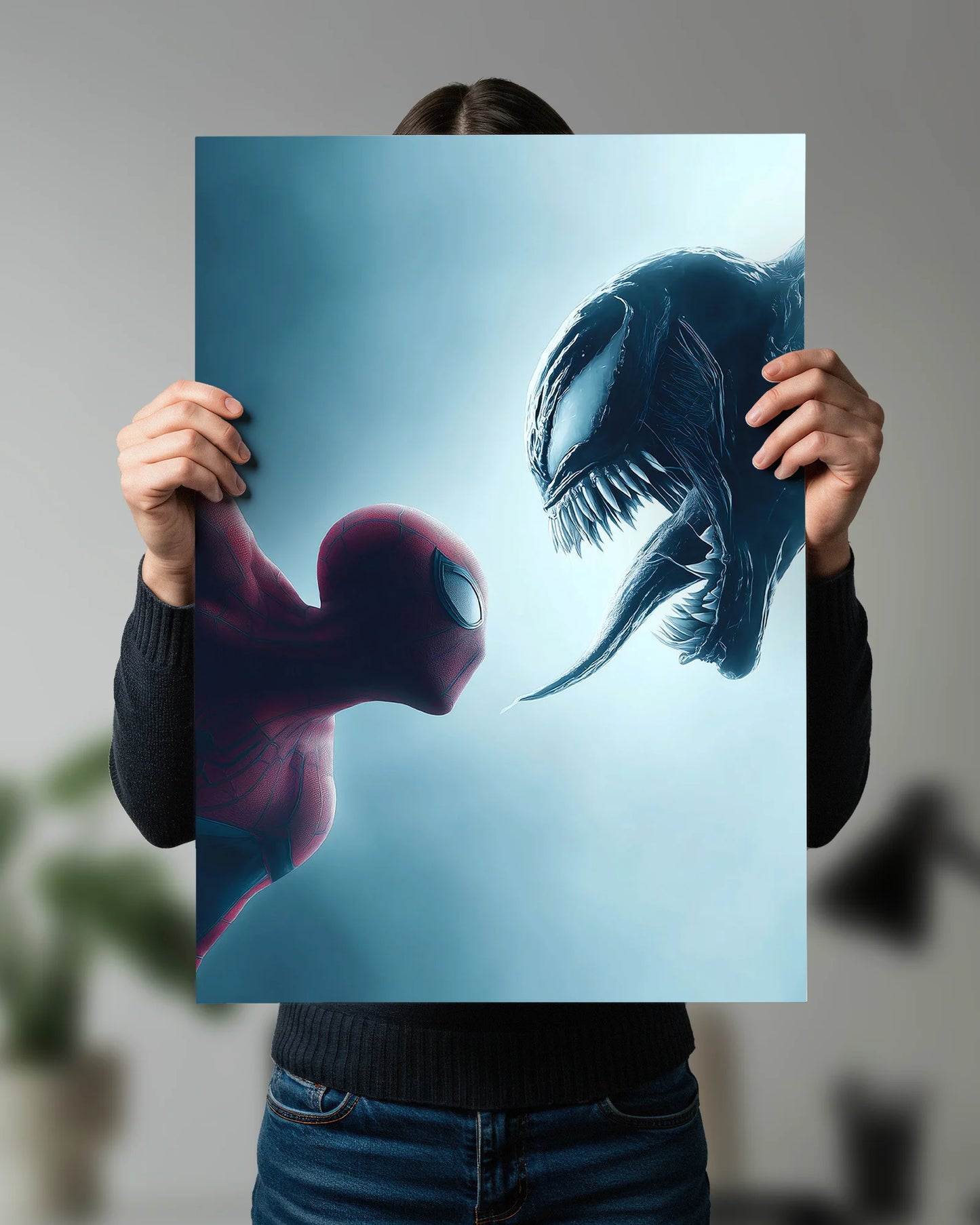Spider-Man vs Venom Poster | Epic Marvel Face-Off Wall Art
