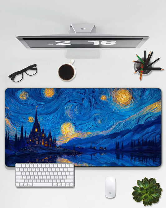 Starry Night Desk Mat | Gaming & Office Mouse Pad