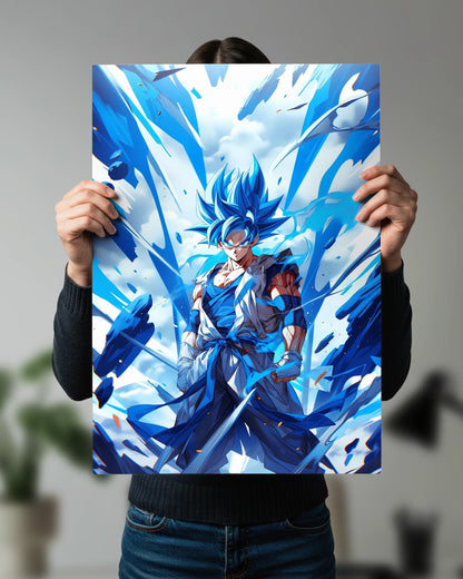 Super Saiyan Blue Goku Poster | Dragon Ball Anime Wall Art