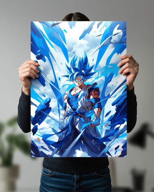 Super Saiyan Blue Goku Poster | Dragon Ball Anime Wall Art