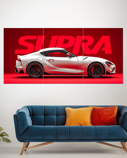 Toyota GR Supra Side Profile Split Wall Poster