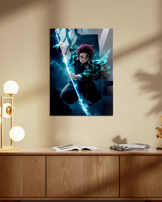 Tanjiro Kamado Metal Print | Demon Slayer Anime Wall Art