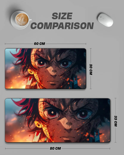 Tanjiro Kamado Desk Mat | Demon Slayer Extended Gaming & Office Mouse Pad