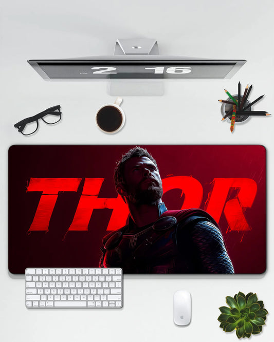 Thor Desk Mat | Marvel Superhero Extended Gaming & Office Mouse Pad