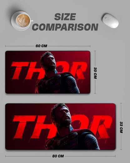 Thor Desk Mat | Marvel Superhero Extended Gaming & Office Mouse Pad