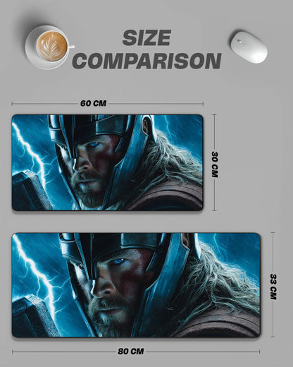 Thor Lightning Desk Mat | Marvel Superhero Extended Gaming & Office Mouse Pad