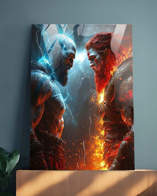 Kratos vs Thor | God of war rangnarok | Metal poster