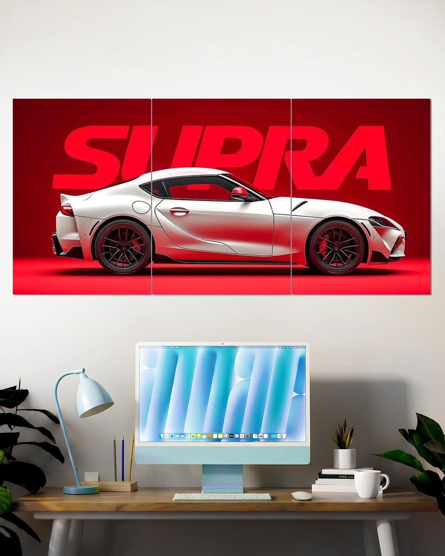 Toyota GR Supra Side Profile Split Wall Poster