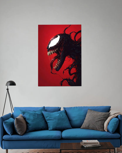 Venom Symbiote Rage Poster | Marvel Dark Wall Art