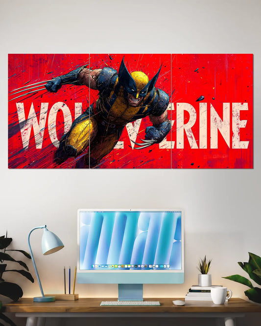 Wolverine Action Split Wall Poster