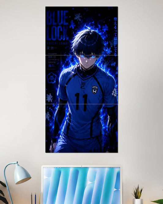 Yoichi Isagi Split Wall Poster | Blue Lock #11 Anime Wall Art