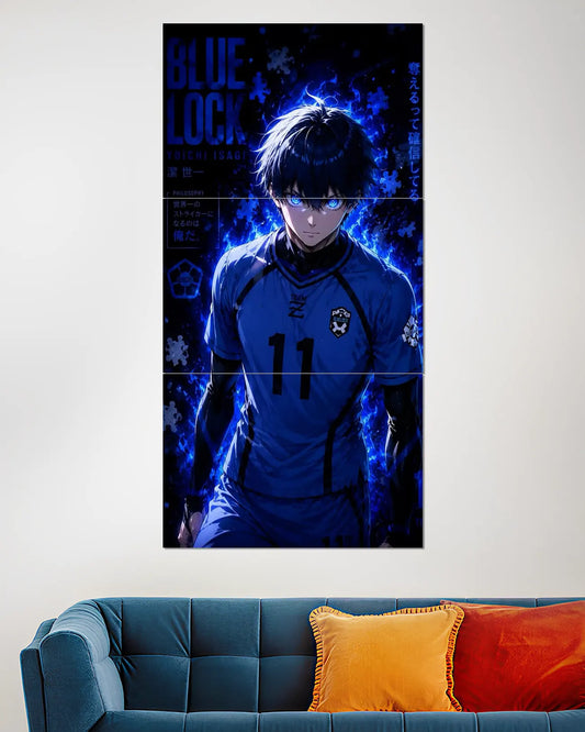 Yoichi Isagi Split Wall Poster | Blue Lock #11 Anime Wall Art